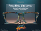 Distressed Copper Patina Print | Metal Toppers | Compatible w/Pair Eyewear
