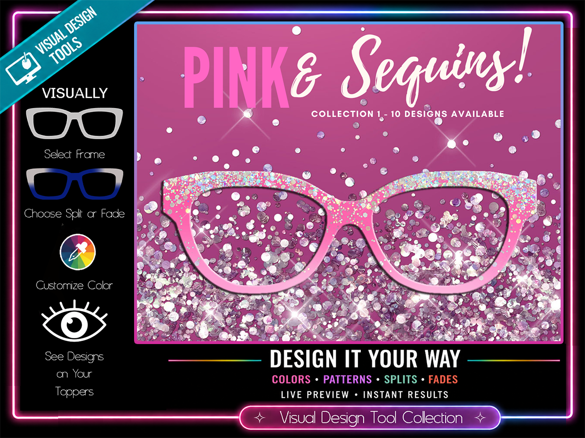 Pink & Sequin Print - w/Visual Design Tools
