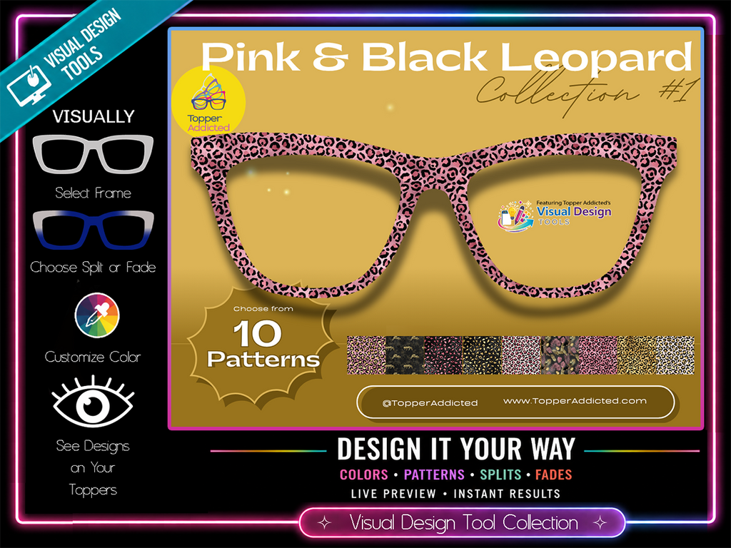 Pink and Black Leopard Prints #1 w/Visual Design Tools