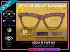 Pink and Black Leopard Prints #1 w/Visual Design Tools