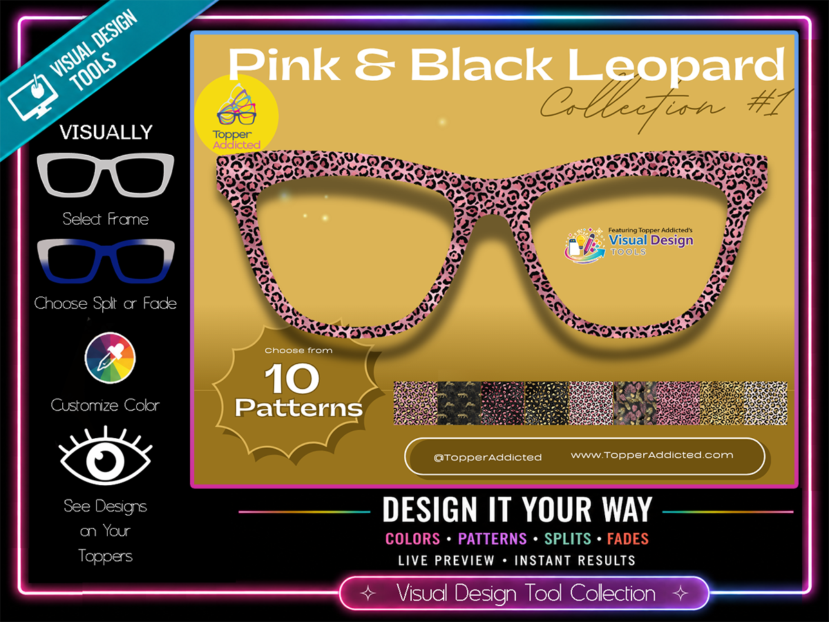 Pink and Black Leopard Prints #1 w/Visual Design Tools