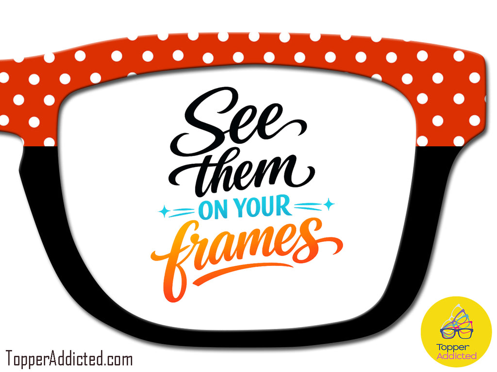 Red Polka Dot | Magnetic Glasses Topper | All Metal Topper for Pair Eyewear | 8 Fade and Split Options to any color