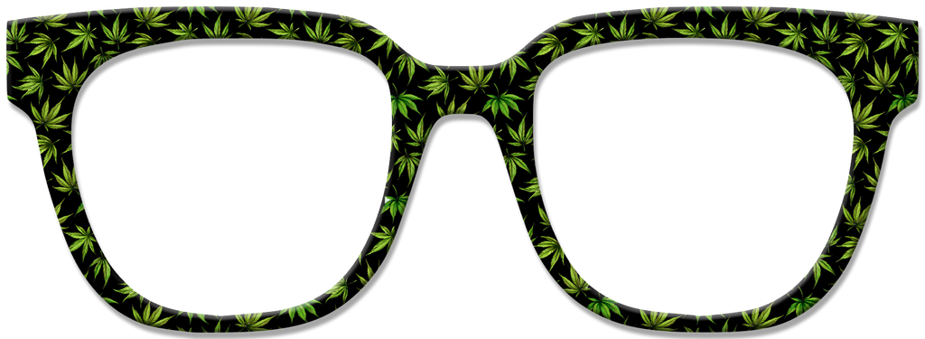 Probable Cause - Cannabis Plant Patterned all Metal Topper compatible with Pair Eyewear