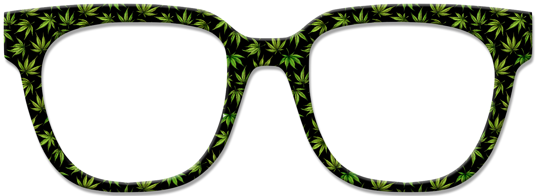 Probable Cause - Cannabis Plant Patterned all Metal Topper compatible with Pair Eyewear