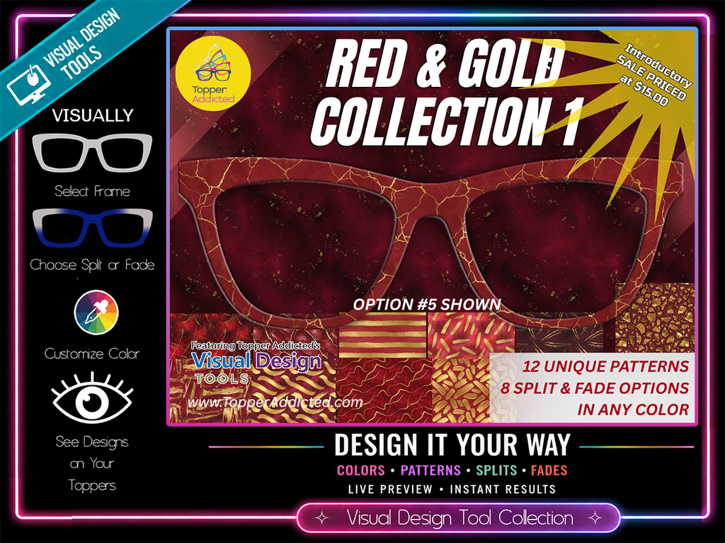 Red and Gold Collection 1 w/ Visual Design Tools