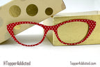Red Polka Dot | Magnetic Glasses Topper | All Metal Topper for Pair Eyewear | 8 Fade and Split Options to any color
