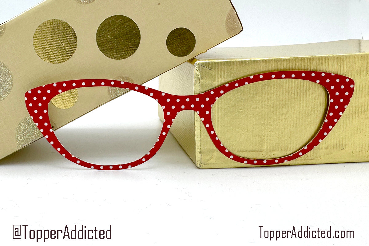 Red Polka Dot | Magnetic Glasses Topper | All Metal Topper for Pair Eyewear | 8 Fade and Split Options to any color