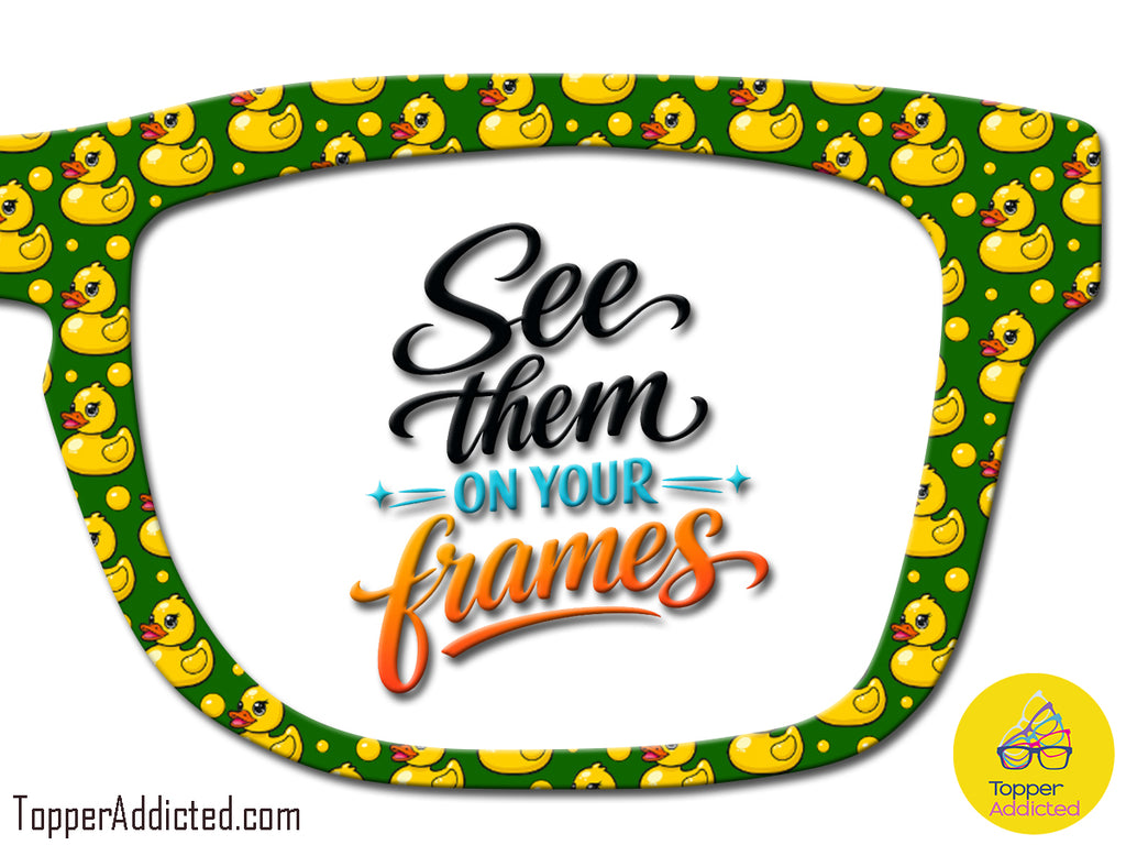 Rubber Duck Patterned all Metal Topper compatible with Pair Eyewear