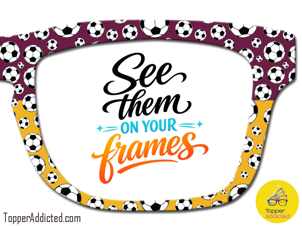 Make Your Own Custom Soccer Team Color Toppers | Pair Eyewear Compatible | w/Visual Design Tools