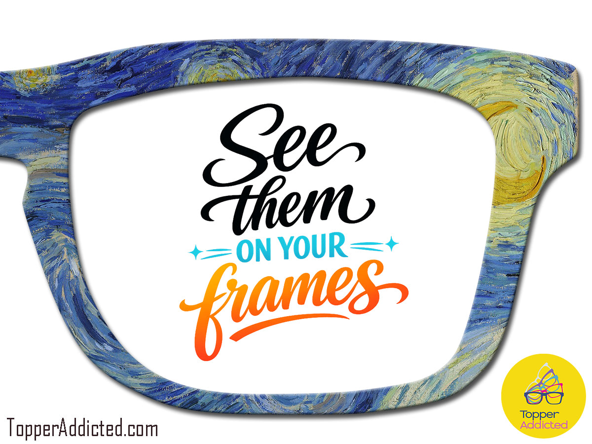 Van Gogh Starry Night Inspired - Metal Toppers - Compatible with Pair Eyewear