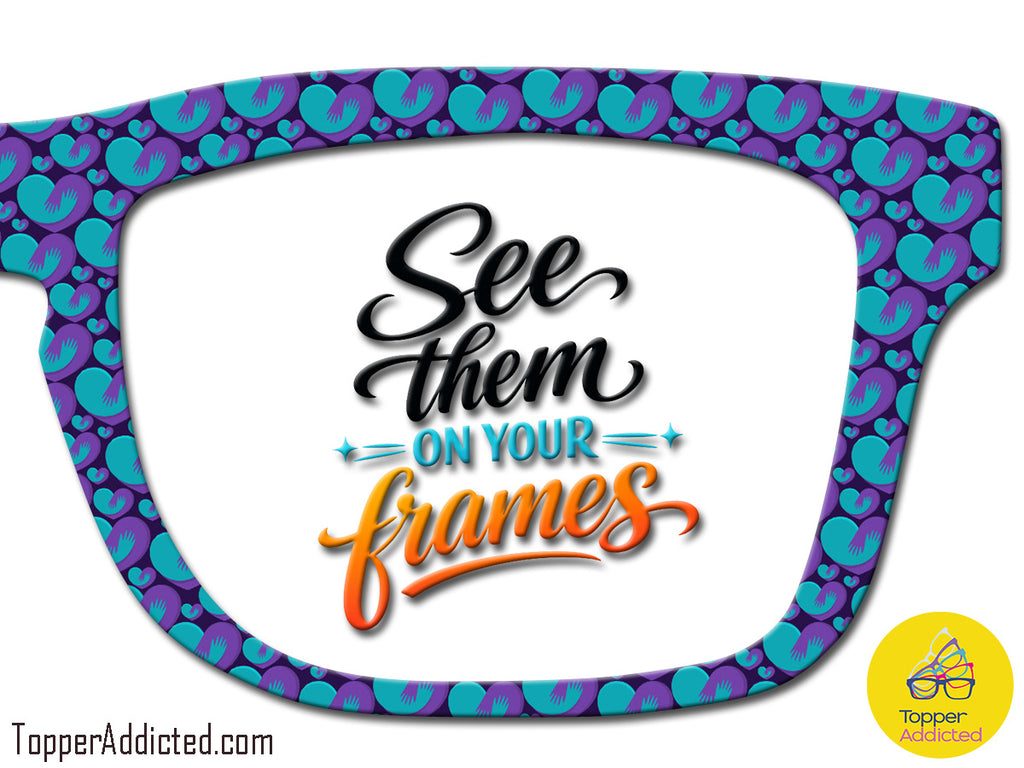 See Them - Suicide Awareness  | Magnetic Glasses Topper | All Metal Topper for Pair Eyewear | 8 Fade and Split Options to any color