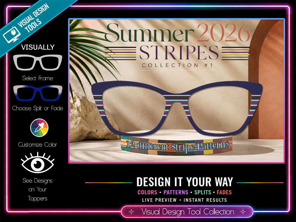 Summer Runway Stripes by CJ Collection #1 | Pair Eyewear Compatible | w/Visual Design Tools