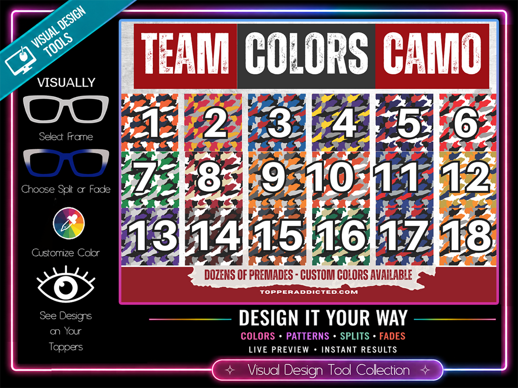 Team Colors Camouflage with Visual Design Tools