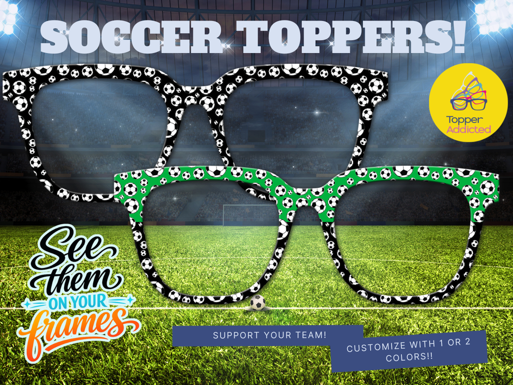 Make Your Own Custom Soccer Team Color Toppers | Pair Eyewear Compatible | w/Visual Design Tools
