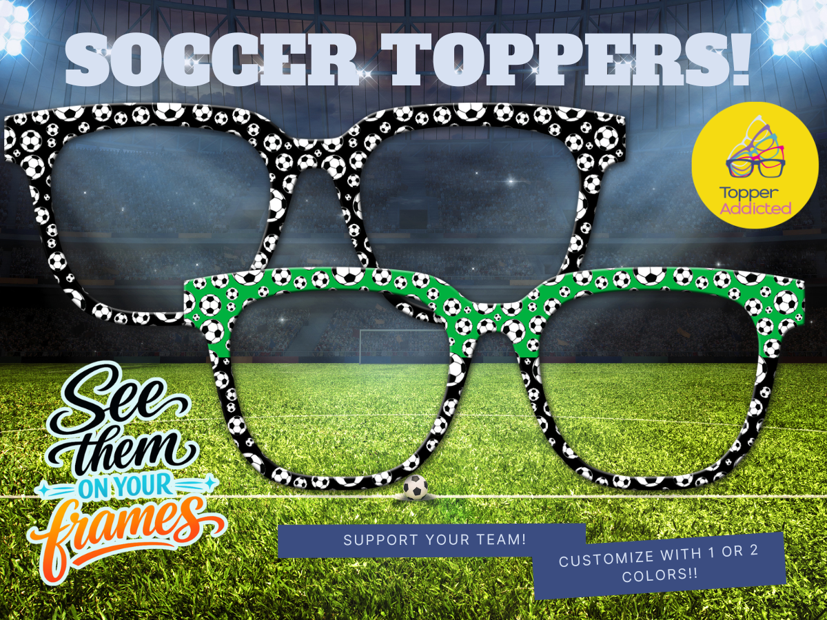 Make Your Own Custom Soccer Team Color Toppers | Pair Eyewear Compatible | w/Visual Design Tools