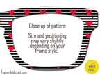 Love in Black and White Valentines Day - Pair Eyewear Compatible Metal Toppers