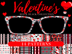 Valentines Day Red and Black Collection with Visual Design Tools