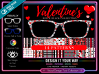 Valentines Day Red and Black Collection with Visual Design Tools