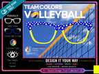 Make Your Own Custom Volleyball Team Color Toppers | Pair Eyewear Compatible | w/Visual Design Tools
