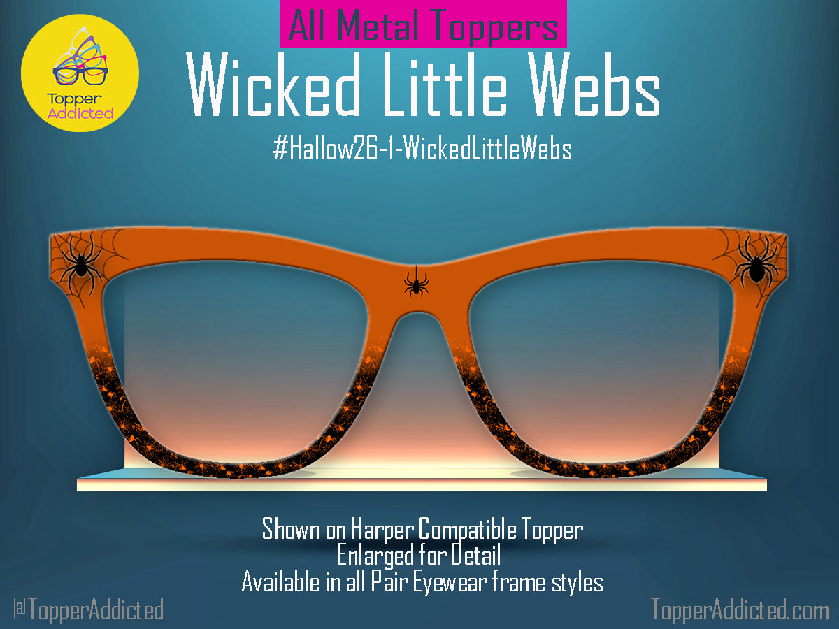 Wicked Little Webs - Halloween Spider and Web Toppers Compatible With Pair Eyewear