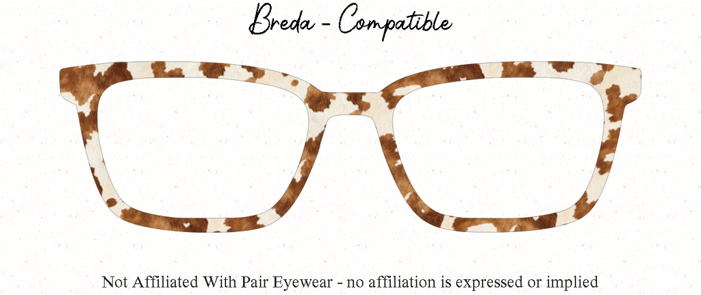 How Now Brown Cow - Brown Cowprint | Magnetic Glasses Topper | All Metal Topper for Pair Eyewear