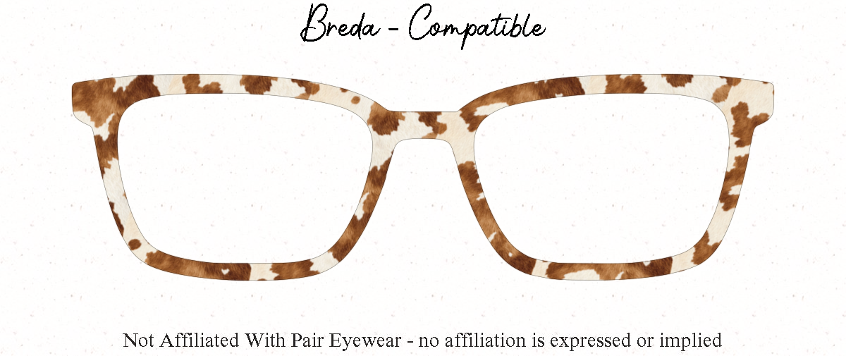 How Now Brown Cow - Brown Cowprint | Magnetic Glasses Topper | All Metal Topper for Pair Eyewear
