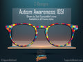 Autism Awareness 105 | Puzzle Pieces | Pair Eyewear Compatible | All Metal