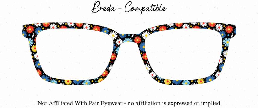Blackout Daisies | Magnetic Glasses Topper | All Metal Topper for Pair Eyewear | 8 Fade and Split Options to any color