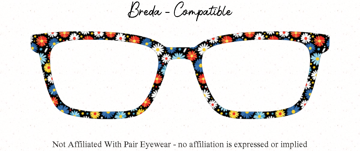 Blackout Daisies | Magnetic Glasses Topper | All Metal Topper for Pair Eyewear | 8 Fade and Split Options to any color