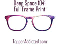 Pair Eyewear compatible Twain Frame Topper shows with a rich blue and purple toned image from deep in the Universe. Shown full frame.
