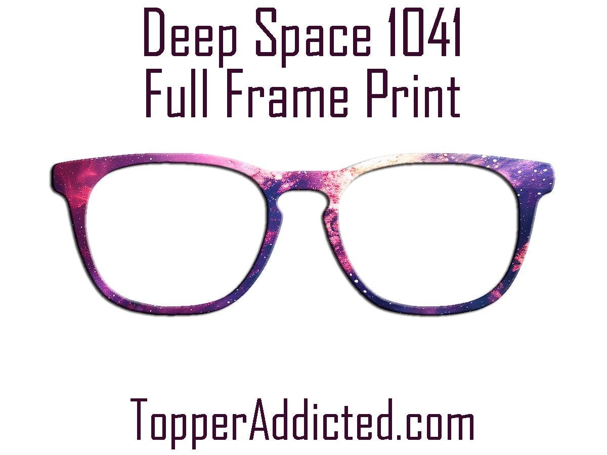 Pair Eyewear compatible Twain Frame Topper shows with a rich blue and purple toned image from deep in the Universe. Shown full frame.