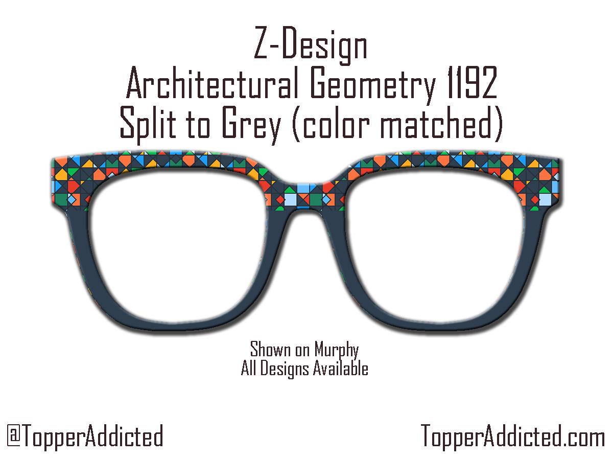 Pair Compatible Magnetic Topper Architectural Geometry Designs and a split frame to grey on Murphy Frames - all frames are available.