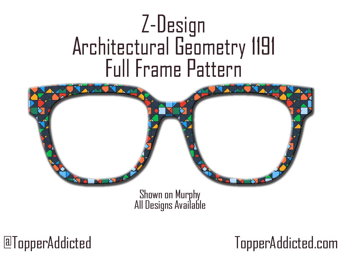 Fun Geometric Colorful Design with Options - Pair Eyewear Compatible Magnetic Toppers - All Frames Available in Metal with fast shipping USA