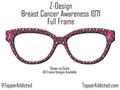 Pink Ribbon Breast Cancer Awareness - Pair Eyewear Compatible Magnetic Toppers on metal High Quality and Super Fast Shipping