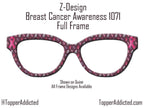 Pink Ribbon Breast Cancer Awareness - Pair Eyewear Compatible Magnetic Toppers on metal High Quality and Super Fast Shipping