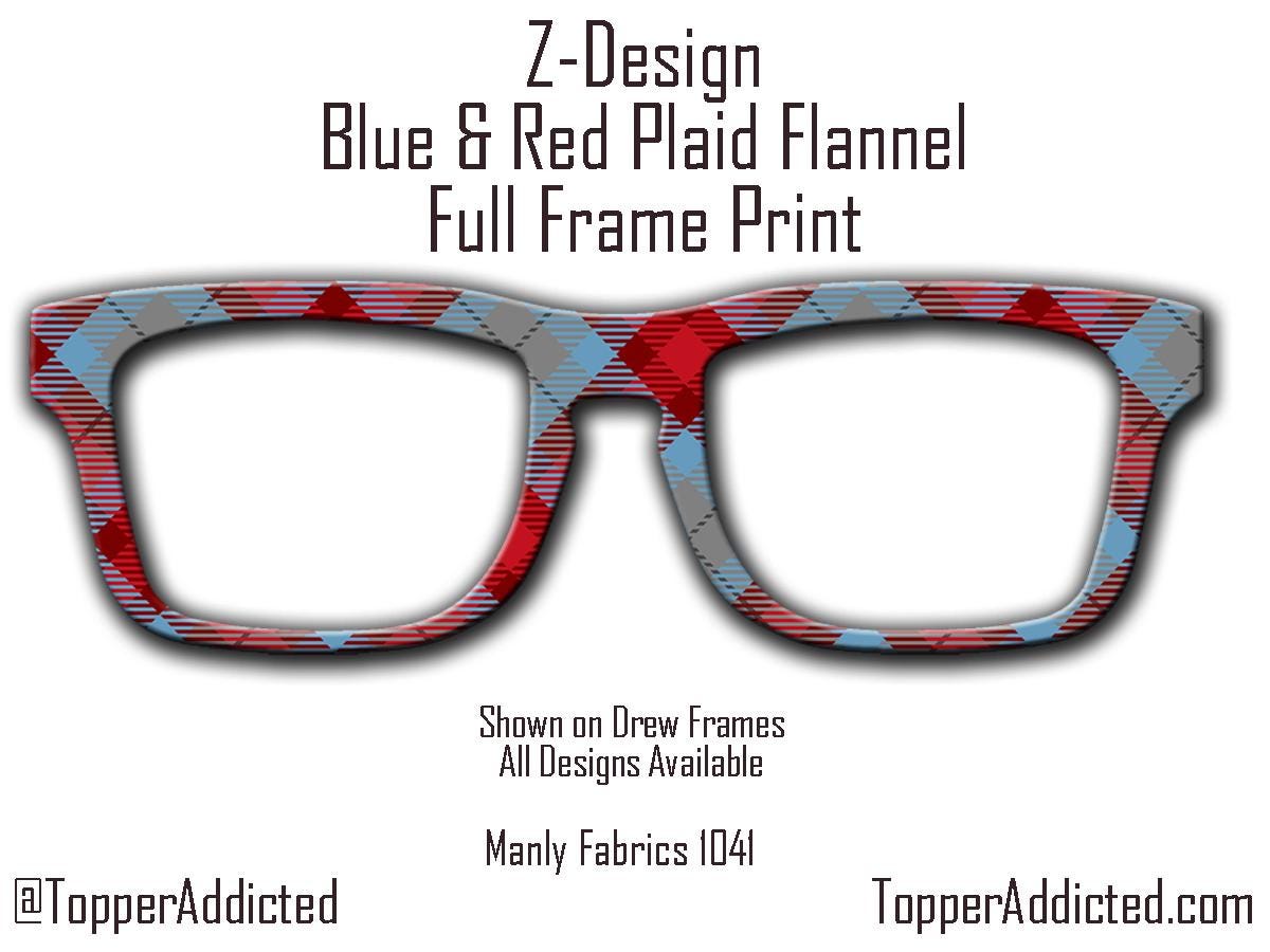 Red and Blue Plaid Flannel Topper - Pair Eyewear Compatible