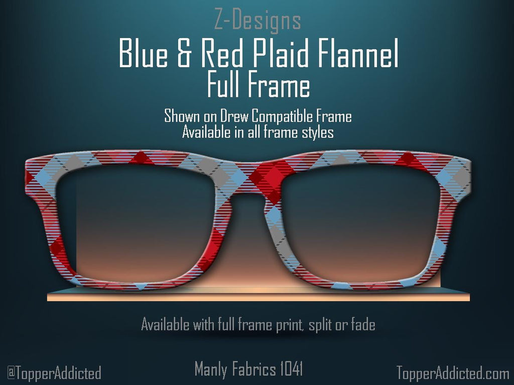 Red and Blue Plaid Flannel Topper - Pair Eyewear Compatible