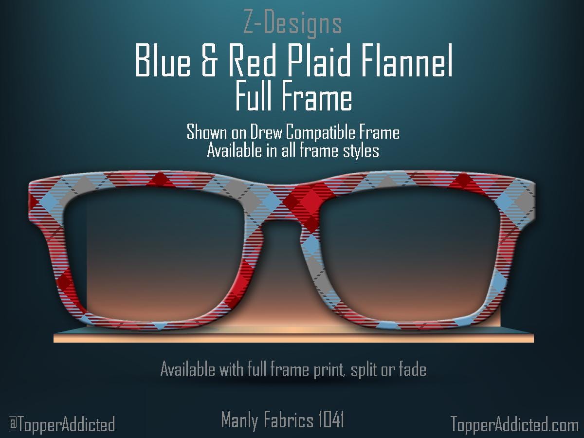 Red and Blue Plaid Flannel Topper - Pair Eyewear Compatible