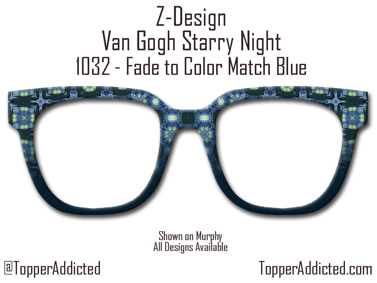 Geometric Starry Night – A Modern Tribute to a Masterpiece - Metal Magnetic Glasses Toppers Compatible with Pair Eyewear - All Styles