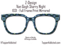 Geometric Starry Night – A Modern Tribute to a Masterpiece - Metal Magnetic Glasses Toppers Compatible with Pair Eyewear - All Styles