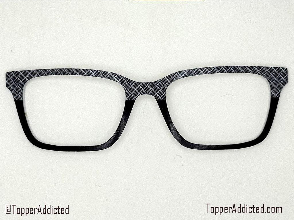 Line Design with Black Split for Pair Eyewear Compatible Magnetic Toppers - All 30+ Top Frame Styles in Metal
