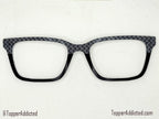 Line Design with Black Split for Pair Eyewear Compatible Magnetic Toppers - All 30+ Top Frame Styles in Metal
