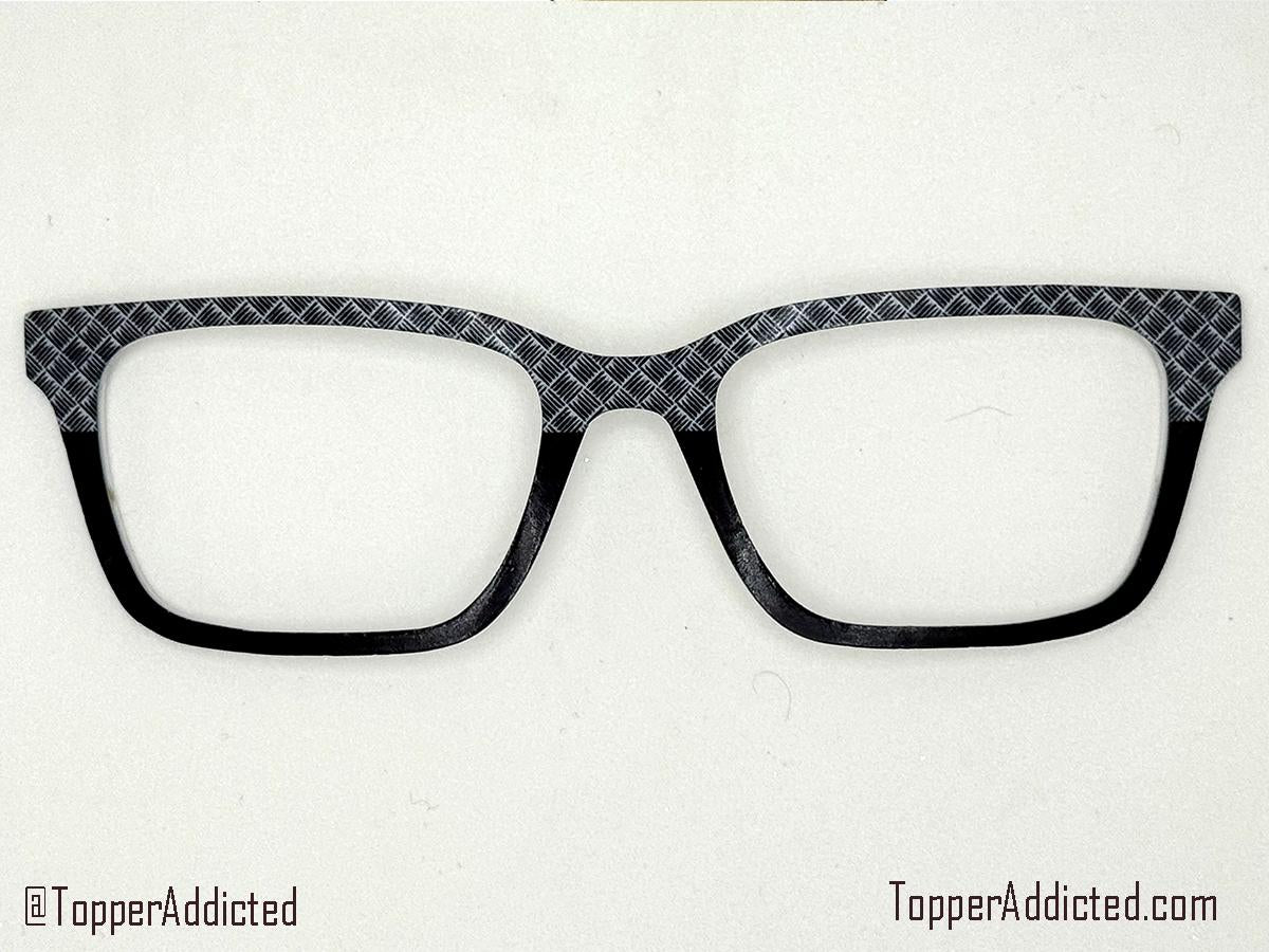 Line Design with Black Split for Pair Eyewear Compatible Magnetic Toppers - All 30+ Top Frame Styles in Metal