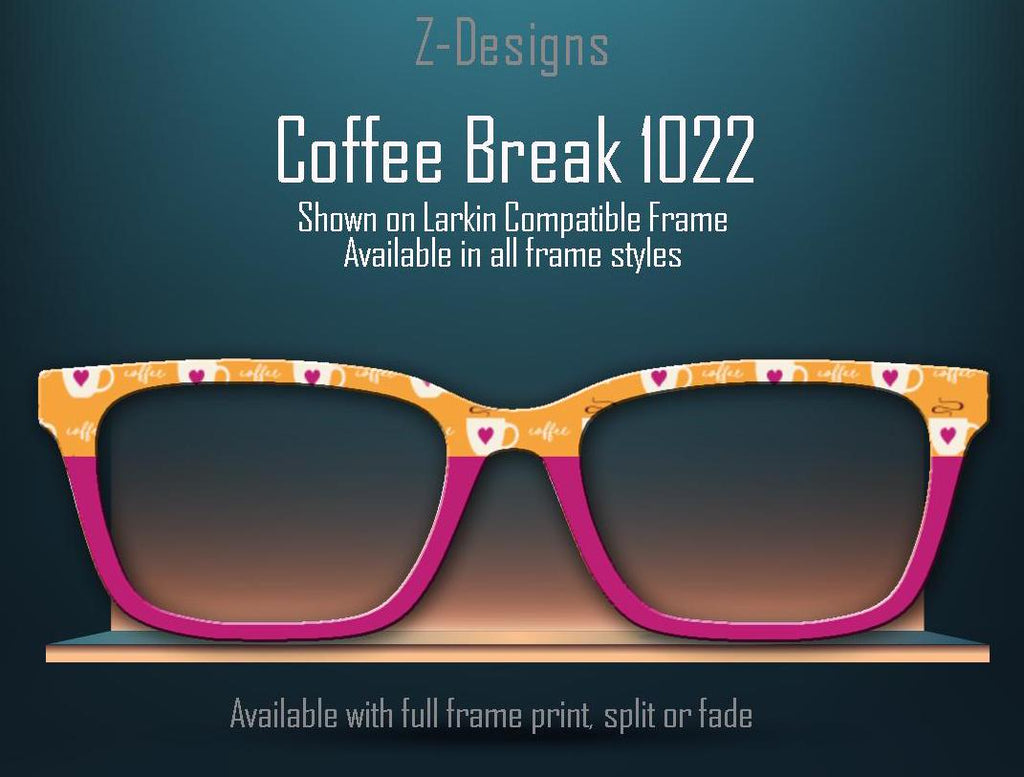 Sunset Orange and Pink Topper Frames with Coffee Print for Pair Eyewear.