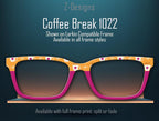 Sunset Orange and Pink Topper Frames with Coffee Print for Pair Eyewear.