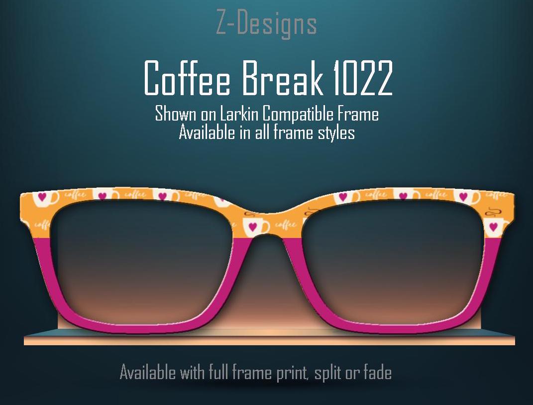 Sunset Orange and Pink Topper Frames with Coffee Print for Pair Eyewear.