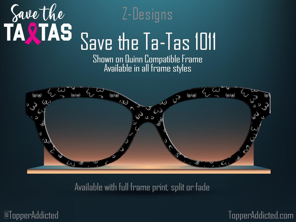 Save the Ta-tas - Pair Eyewear Compatible Metal Magnetic Toppers - All Top Frames Available - Hand drawn breasts
