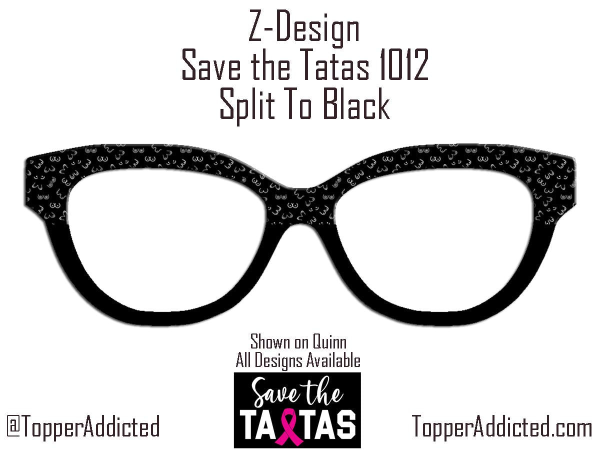 Save the Ta-tas - Pair Eyewear Compatible Metal Magnetic Toppers - All Top Frames Available - Hand drawn breasts