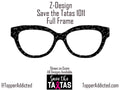 Save the Ta-tas - Pair Eyewear Compatible Metal Magnetic Toppers - All Top Frames Available - Hand drawn breasts