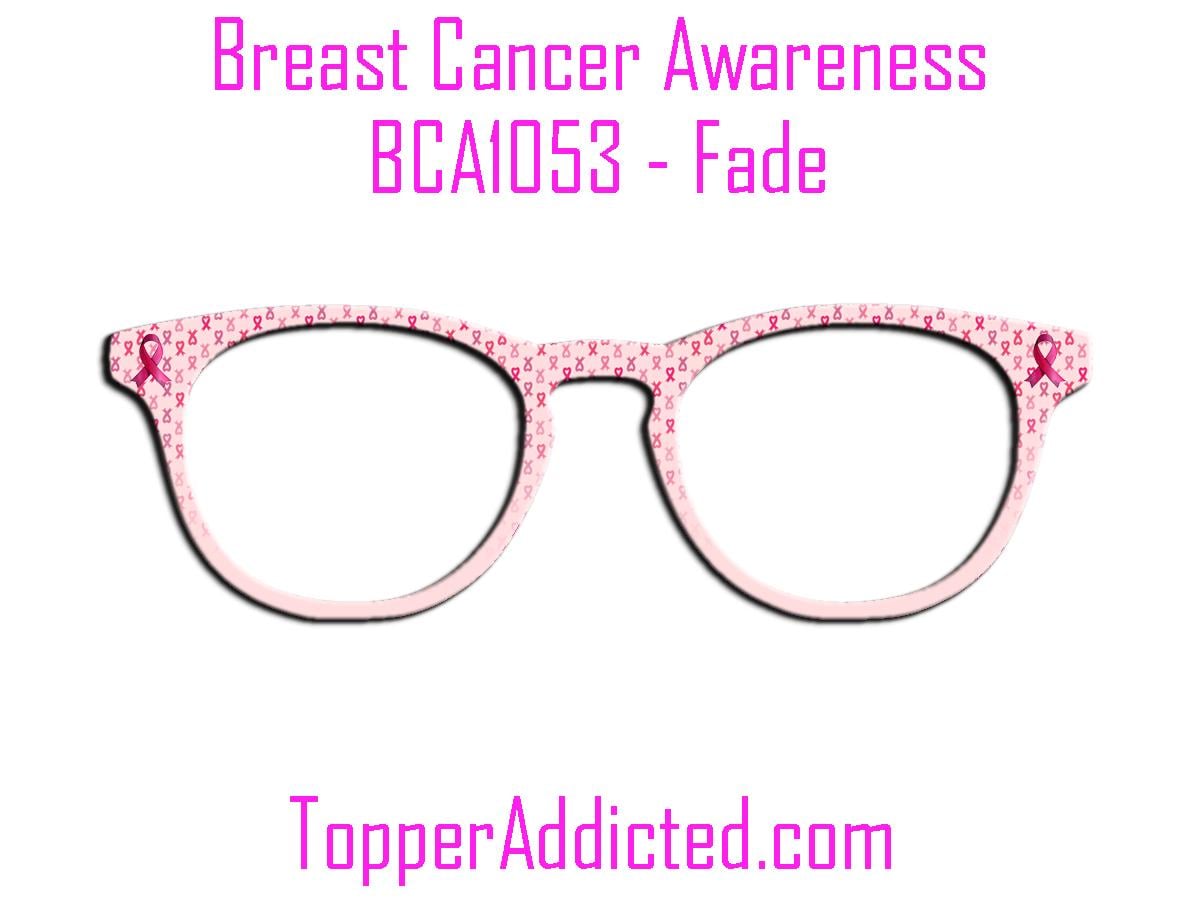 Pink Ribbon Breast Cancer Awareness - Pair Eyewear Compatible Magnetic Toppers - Metal Toppers with Super Fast Shipping from Texas.